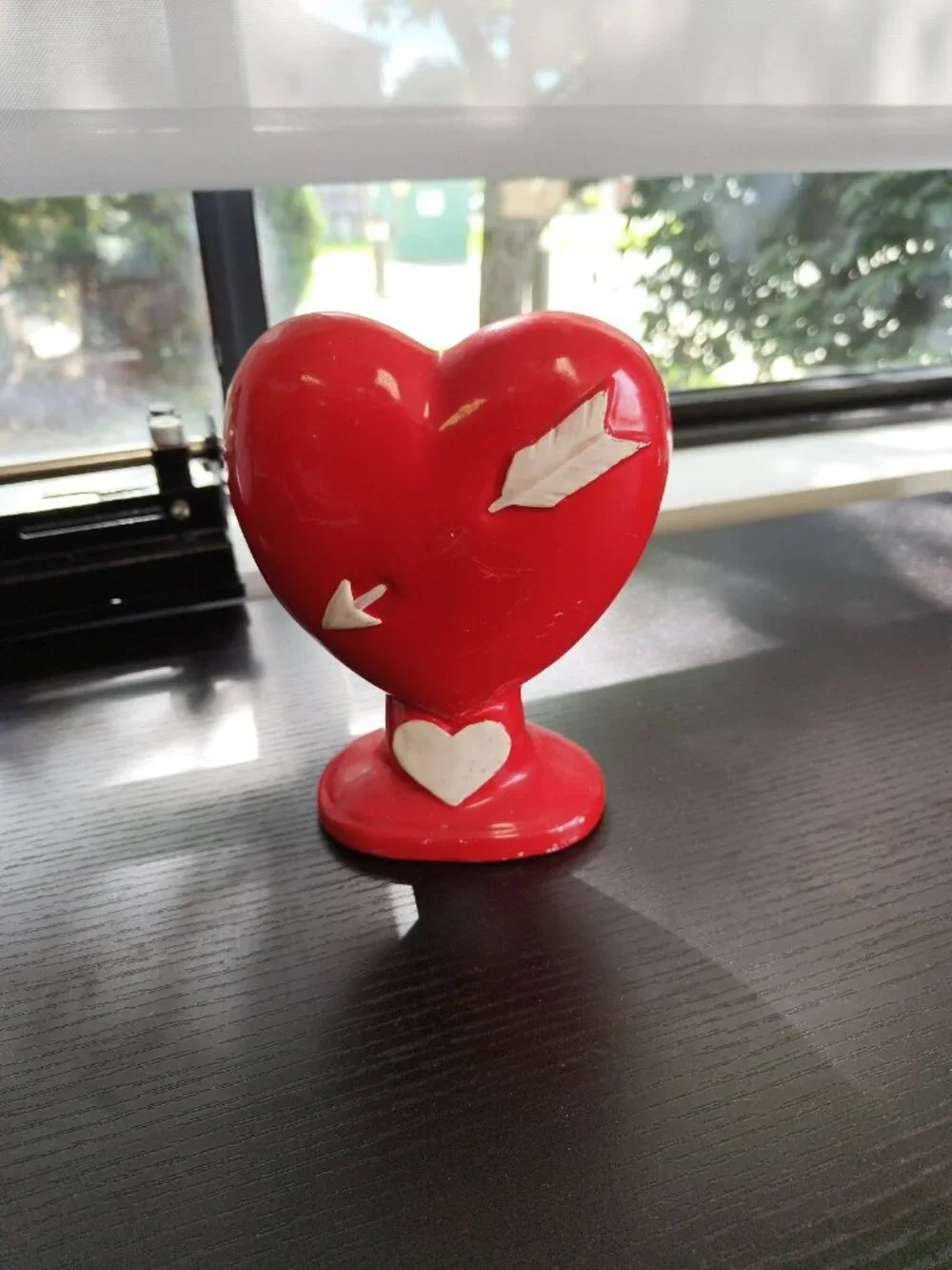 Vintage Relpo Valentines Heart Floral Vase Gift 70's #5933